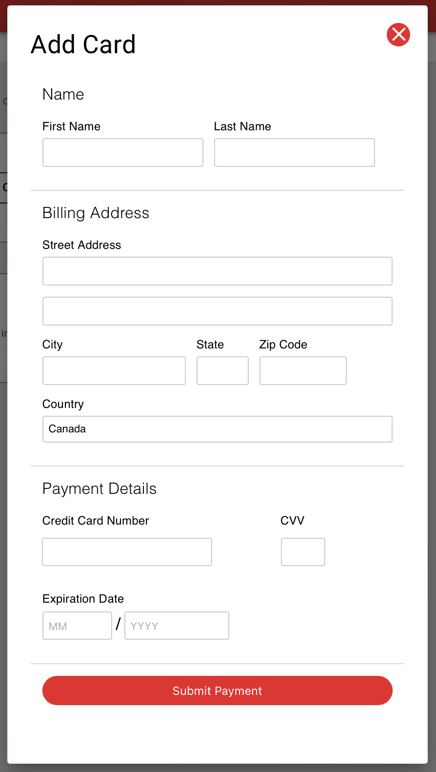 A screenshot of the Incentivio and Moneris payment processing integration on Incentivio's online ordering system.