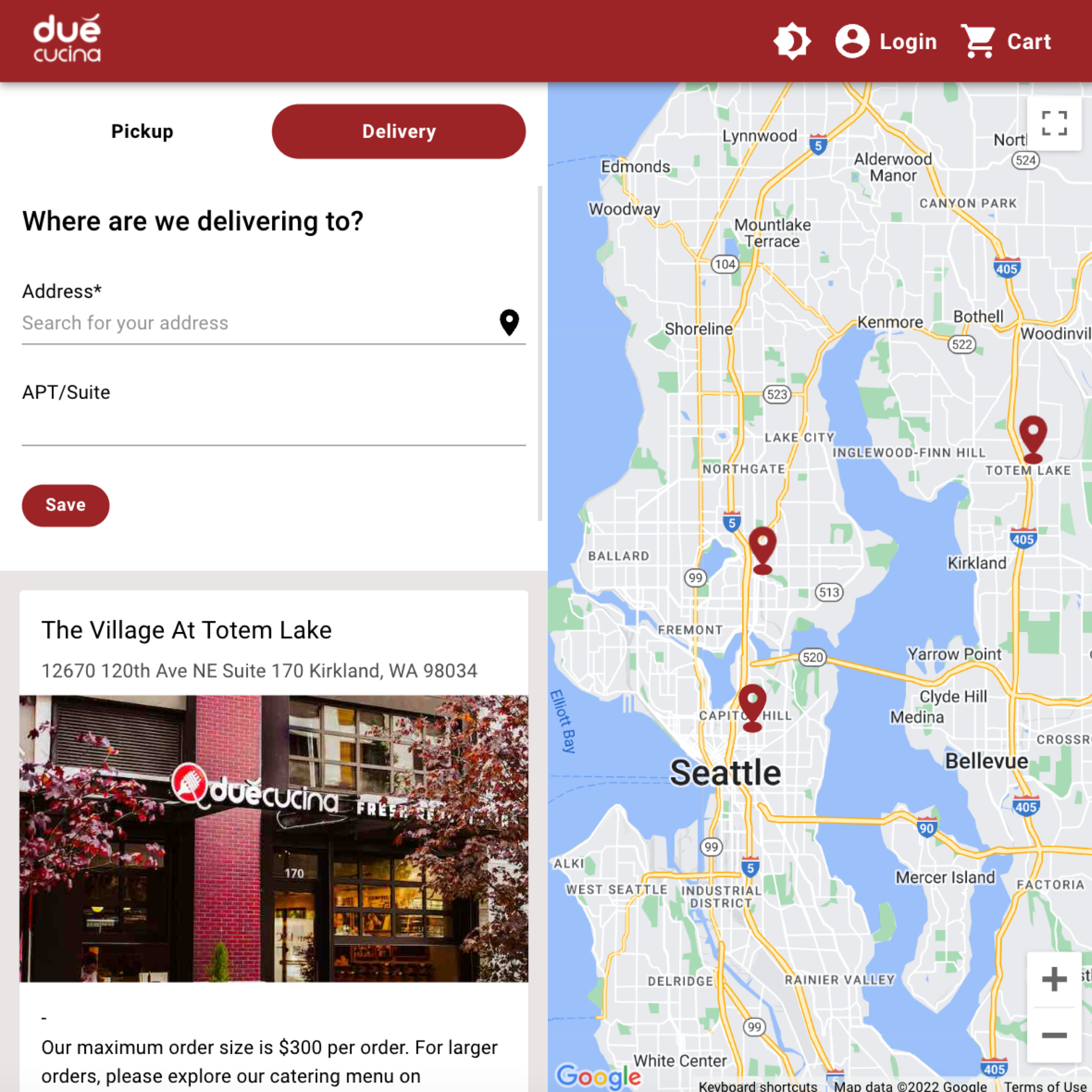 Due Online Ordering