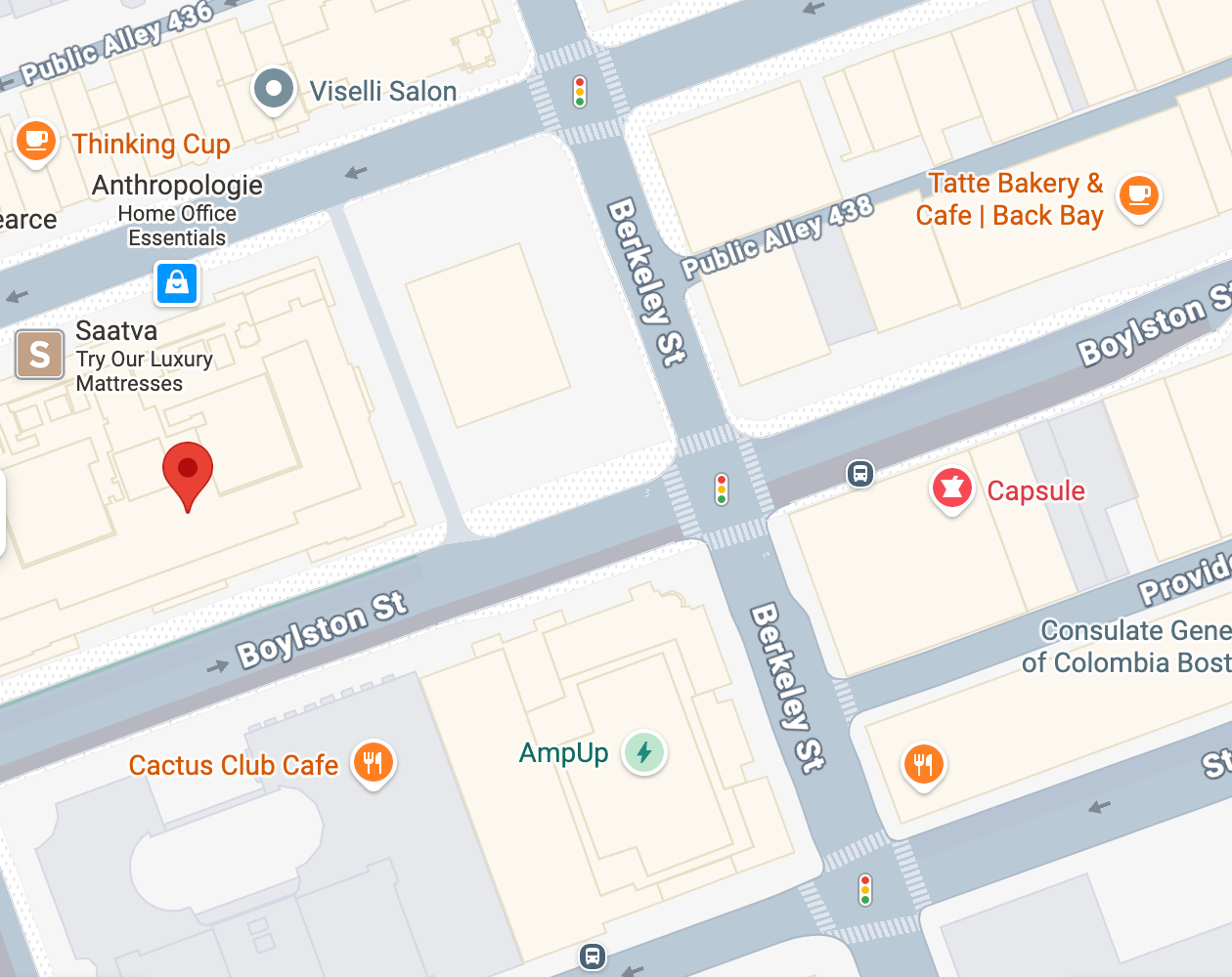 Map of Incentivio office at 501 Boylston Street, Boston MA